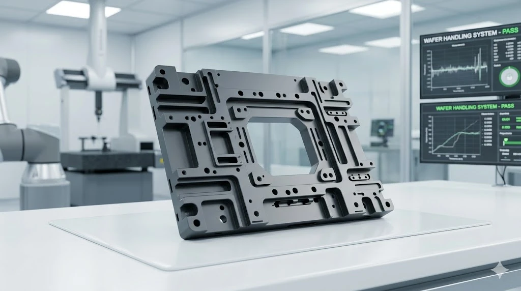 Hard anodized aluminum semiconductor wafer stage component with zero-defect surface finish for cleanroom environments